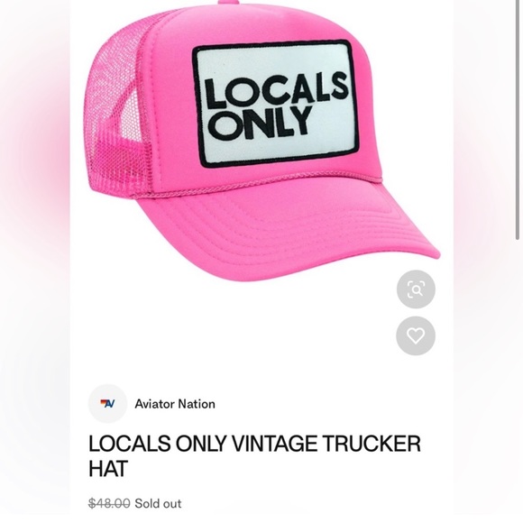 NWT Aviator Nation Vintage mesh Trucker Hat Locals Only Patch โ Neon pink - Picture 2 of 10